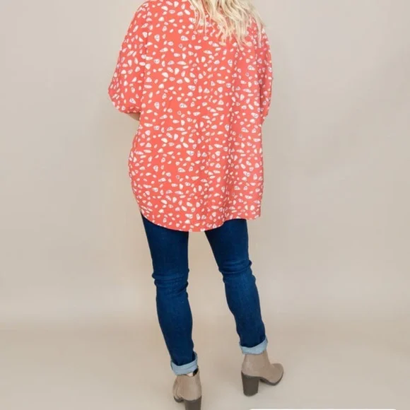 Flaunt Boutique Rust Pebble Blouse - Picture 3 of 10